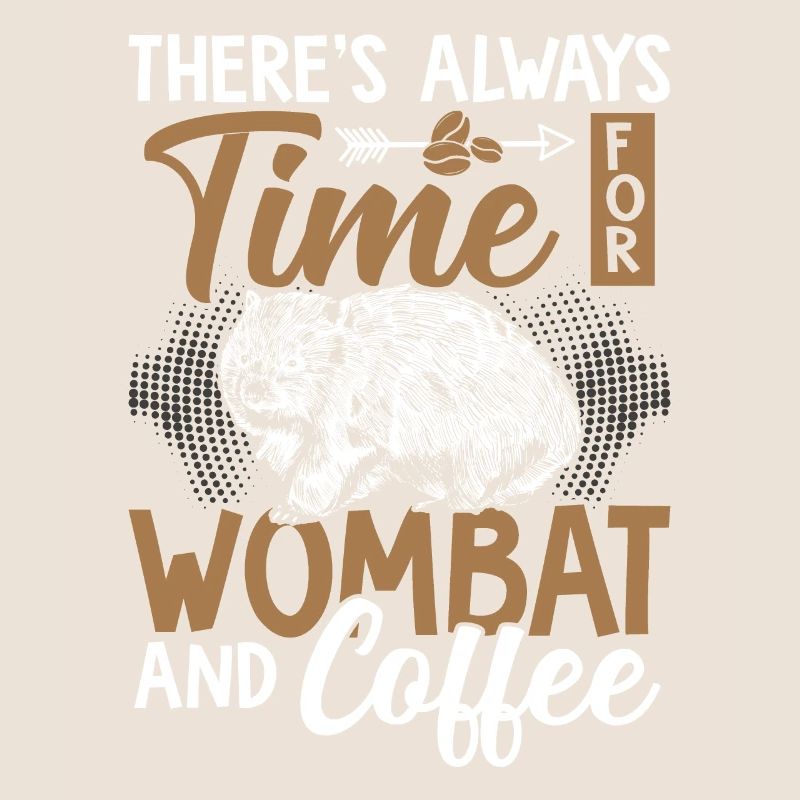 Time for wombat and coffee Australian animals