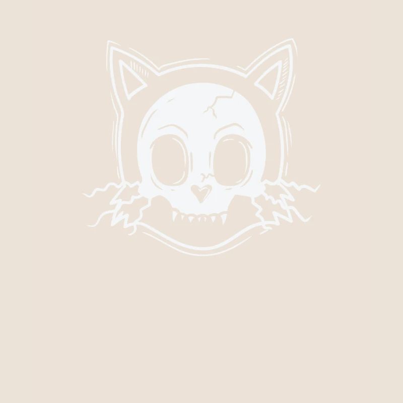 Cat Head Gothic Creepy Style