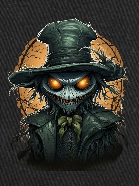 Scarecrow Halloween Cartoon Scary Scarecrow