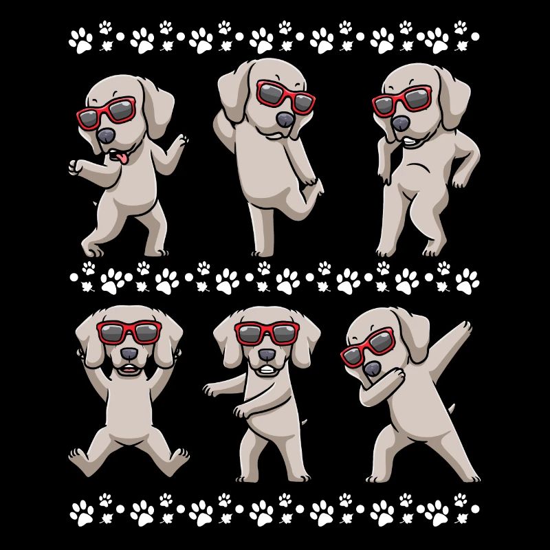 Weimaraner dog dancing with sunglasses