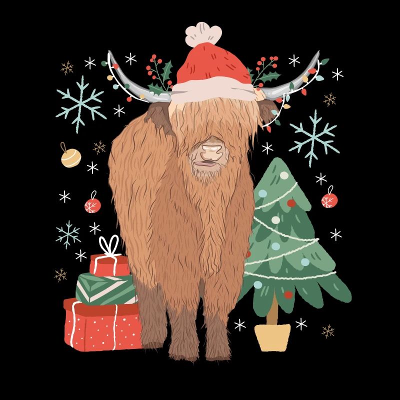 Schottische Hochlandkuh Weihnachtskostüm
