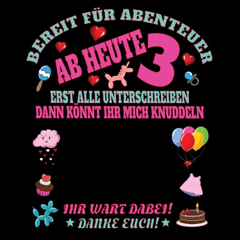 3. Geburtstag Mädchen & Junge Gästebuch