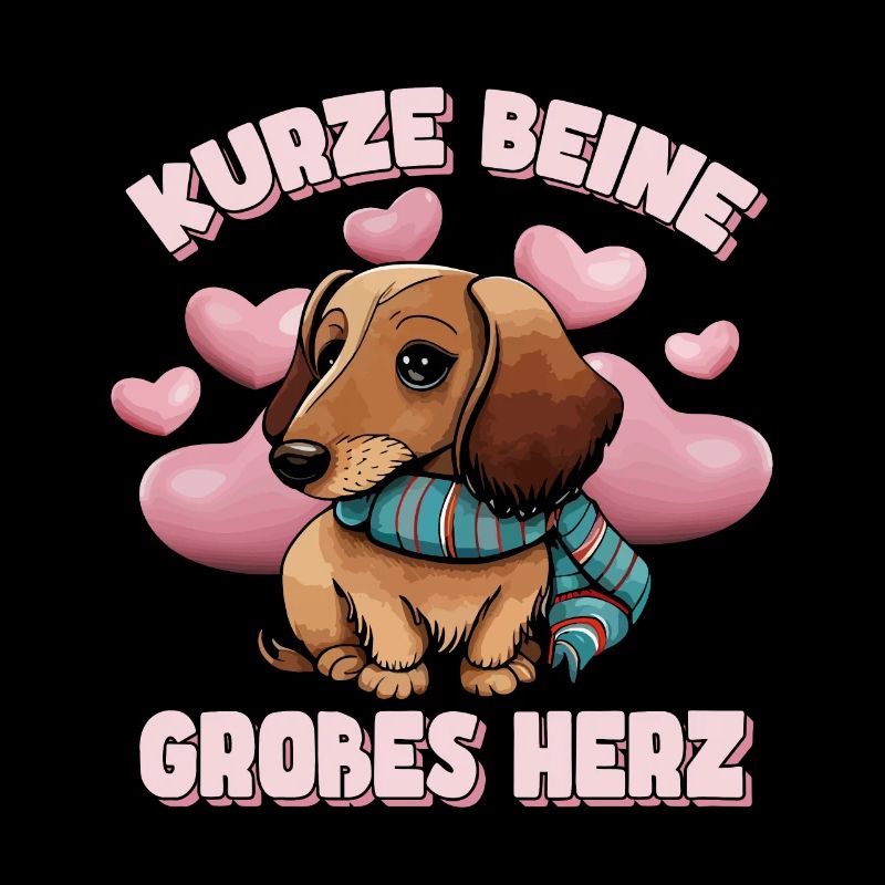 Kurze Beine Großes Herz Dackel Dachshund
