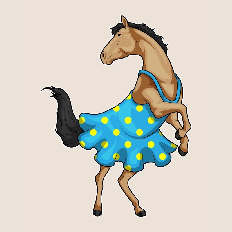 Robe cheval à pois