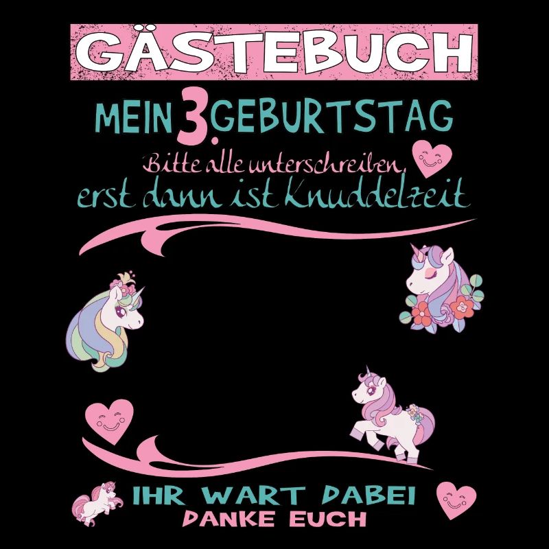 3. Geburtstag Mädchen & Junge Gästebuch