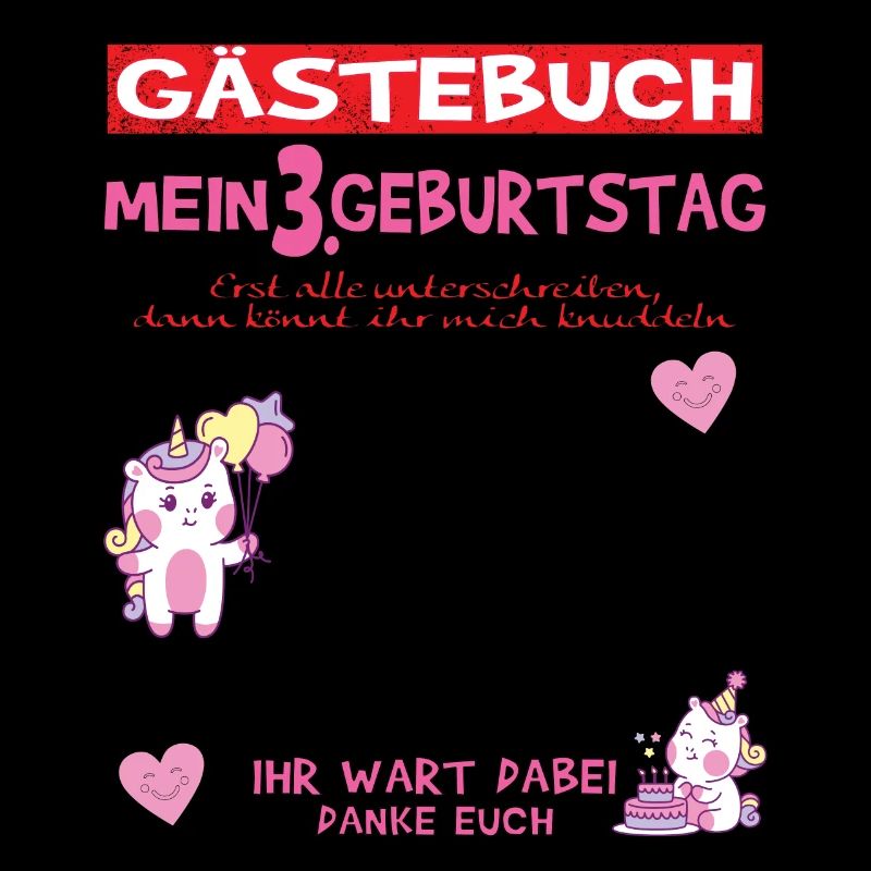 3. Geburtstag Mädchen & Junge Gästebuch