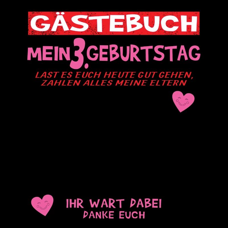 3. Geburtstag Mädchen & Junge Gästebuch