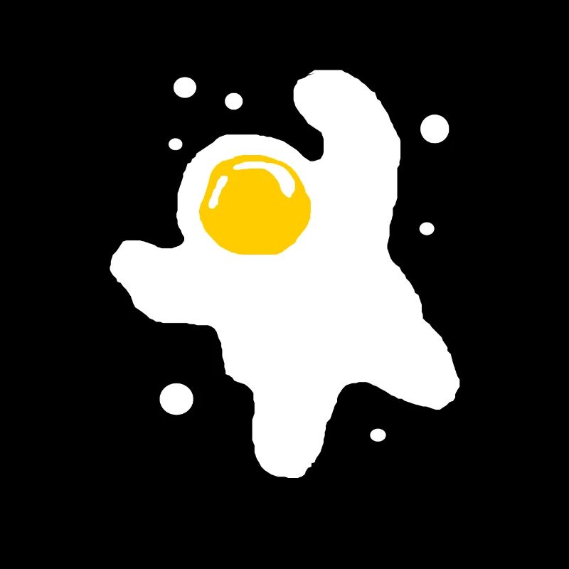 Spiegelei in Form eines Astronauten