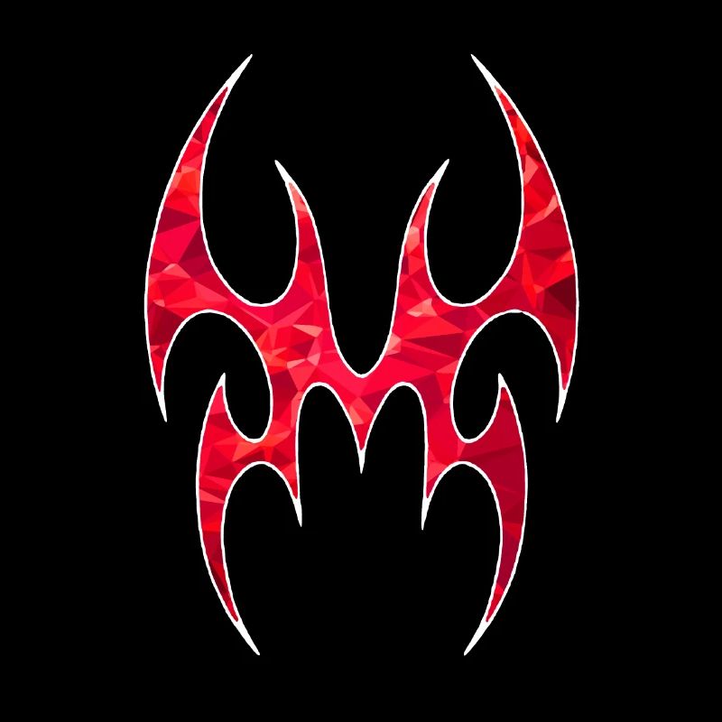 Alien Spider fait de polygones rouges