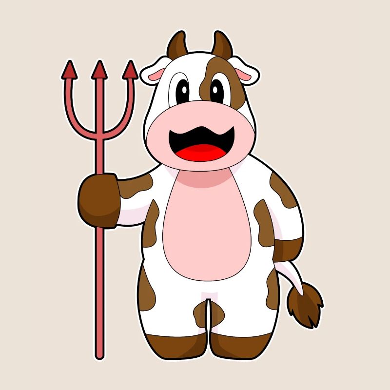 Vache Halloween Devil Trident