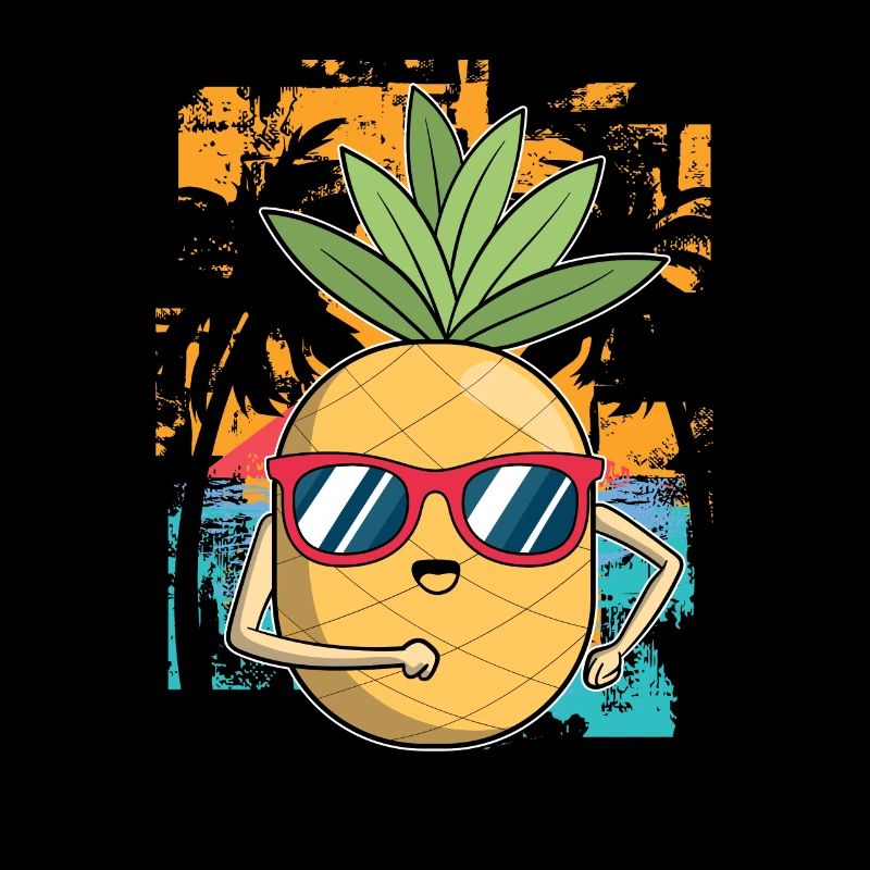 Fruit Tropical Fruit Gift Sunglasses Pineapple