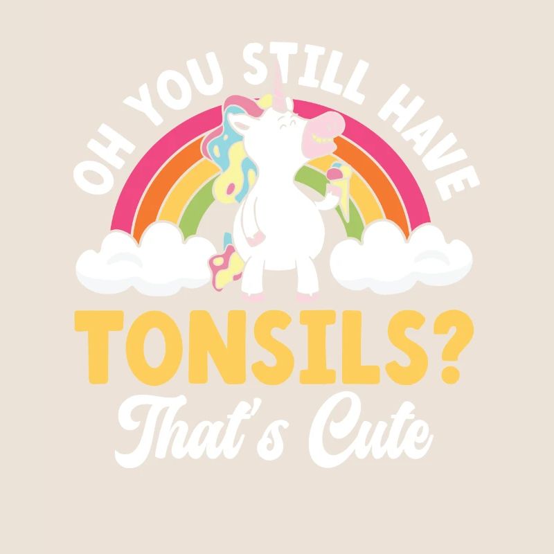 Tonsils Süßes Einhorn Eis Creme Mandelentfernung