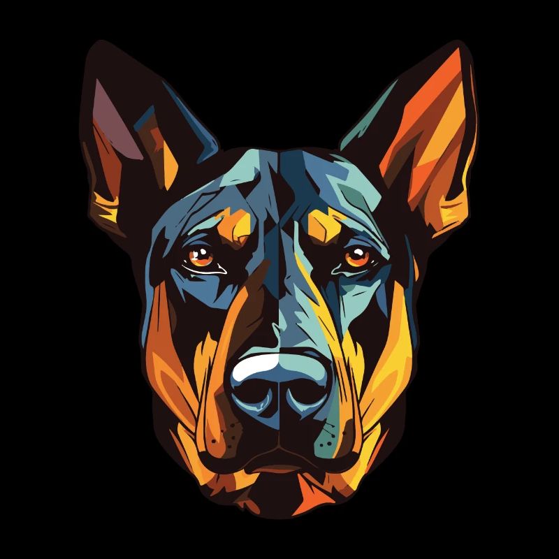 Doberman Hund Kopf