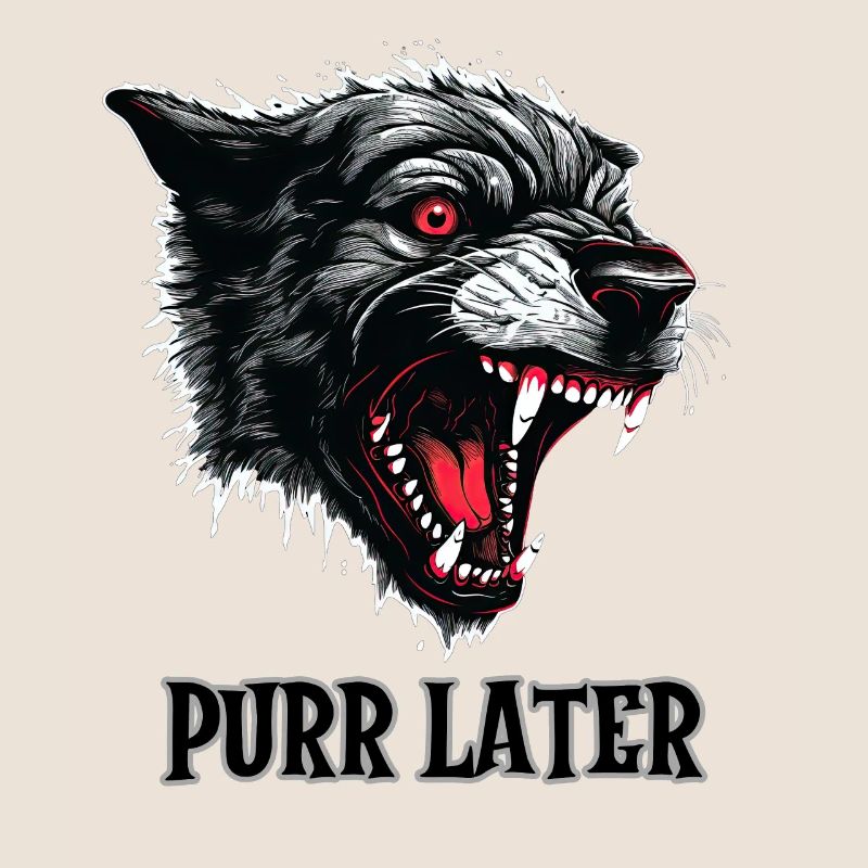 Dämon Schwarze Katze, schnurrt später