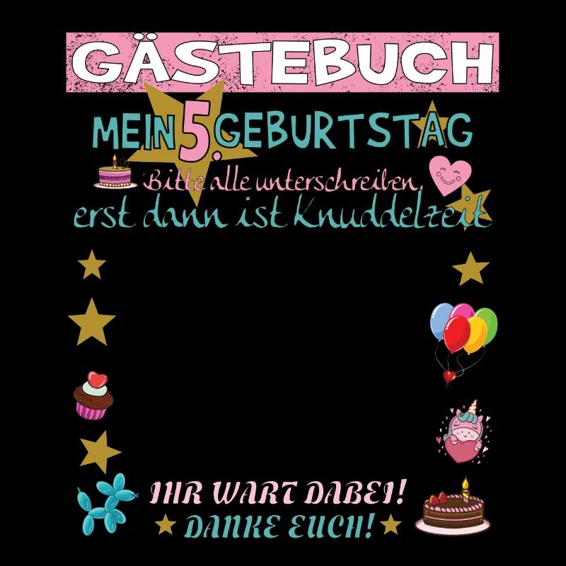 5. Geburtstag Mädchen & Junge Gästebuch