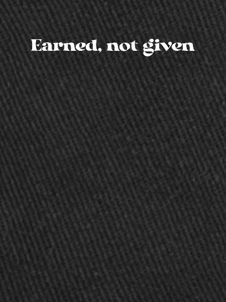Fitness - Earned, not given