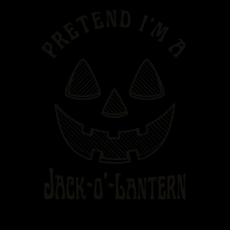 Pretend I'm a Jack O Lantern Face Pumpkin Lazy
