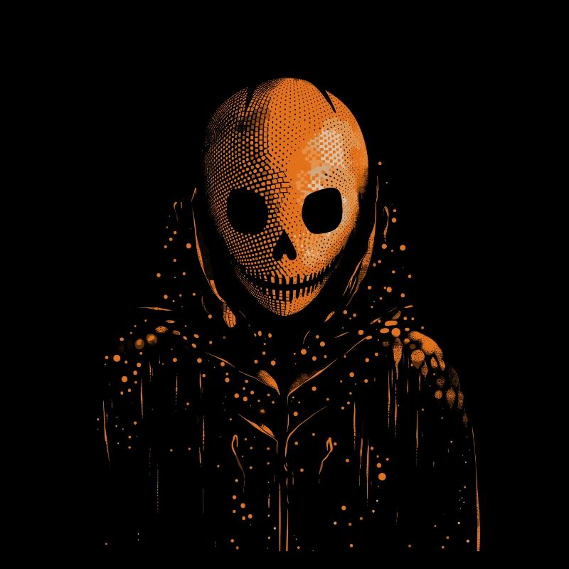 Skeleton Head figure wearing a cape, HAlloween