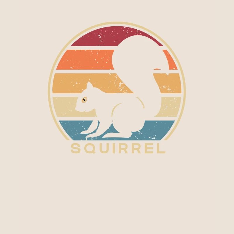 Retro Squirrel Fox Squirrel Grey Squirrel