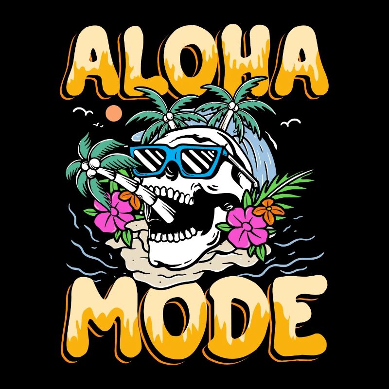 Mode Aloha | Tête de mort chic sentiment de vacances