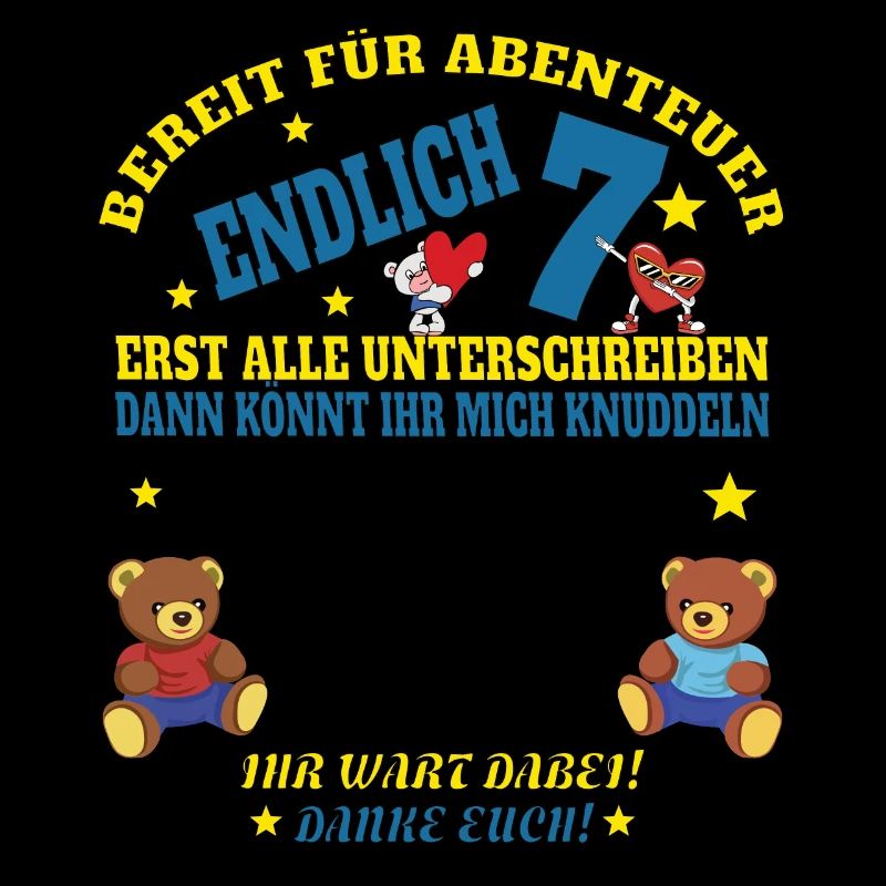 7. Geburtstag Junge & Mädchen Gästebuch