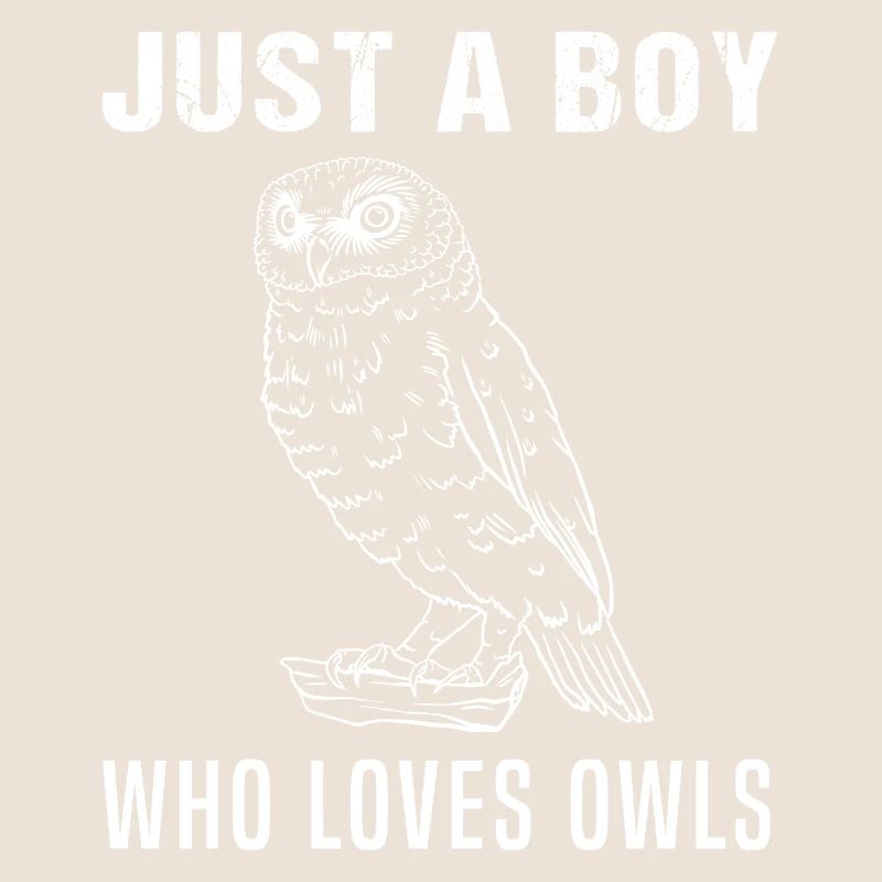 Junge liebt Eulen - Englischer Spruch Geschenk