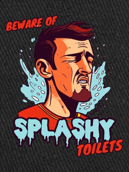 Beware of splashing toilets