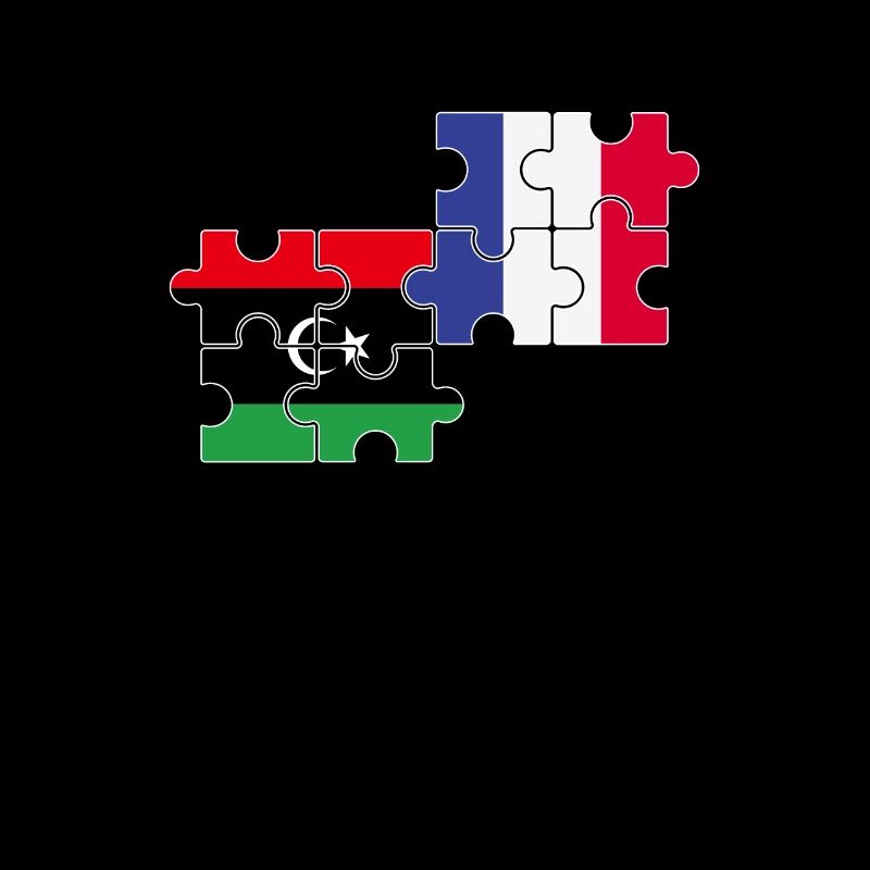 Libye France Drapeau Français Libyen