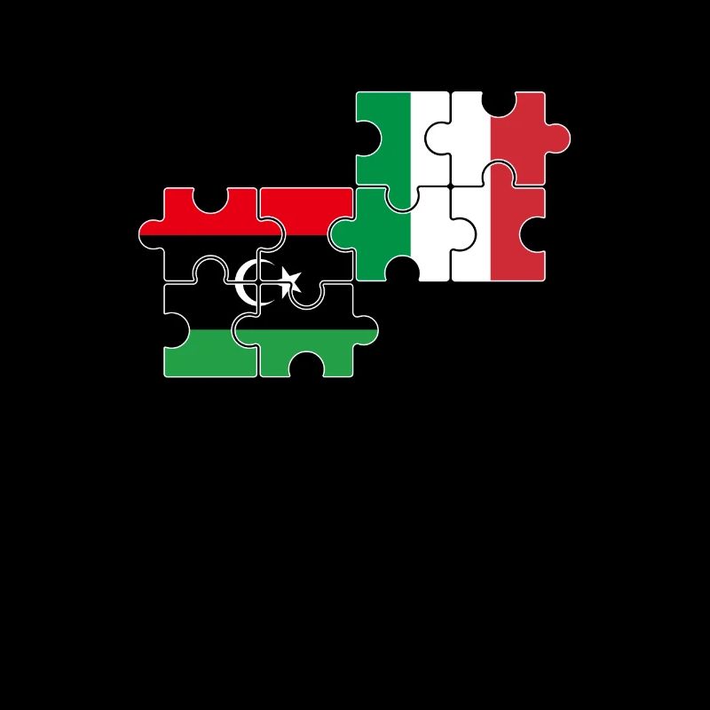 Libye Italie Drapeau Italien Libyen