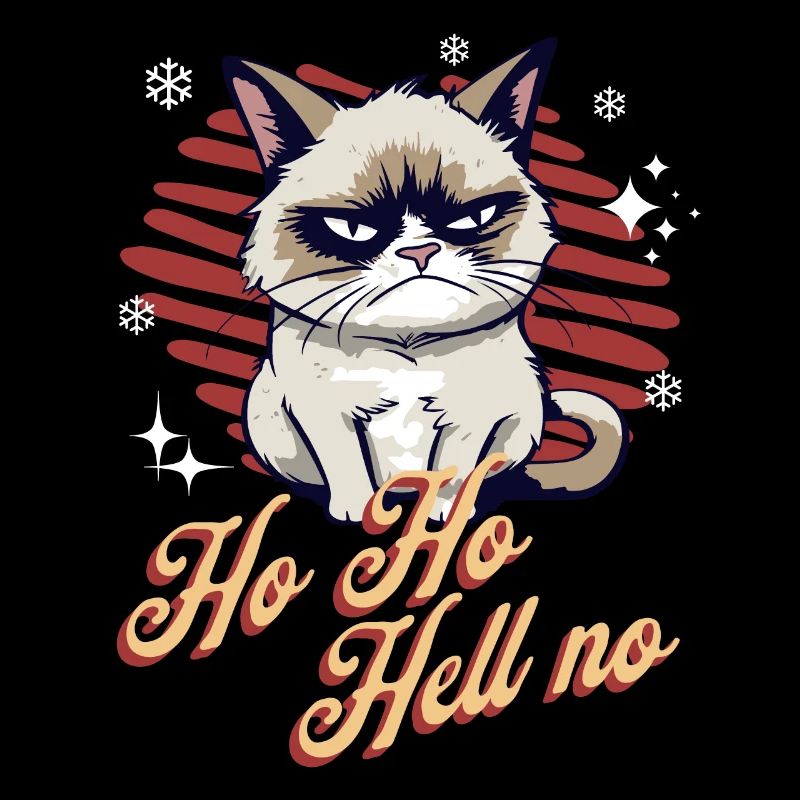Chat en colère Noël Sarcastique Chat drôle Meme