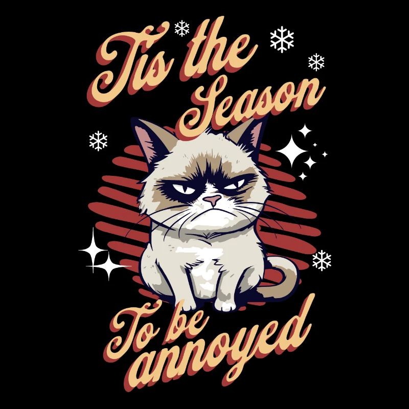Chat en colère Noël Sarcastique Chat drôle Meme