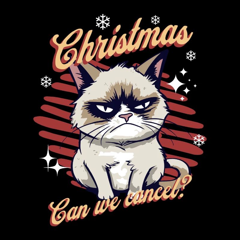 Chat en colère Noël Sarcastique Chat drôle Meme