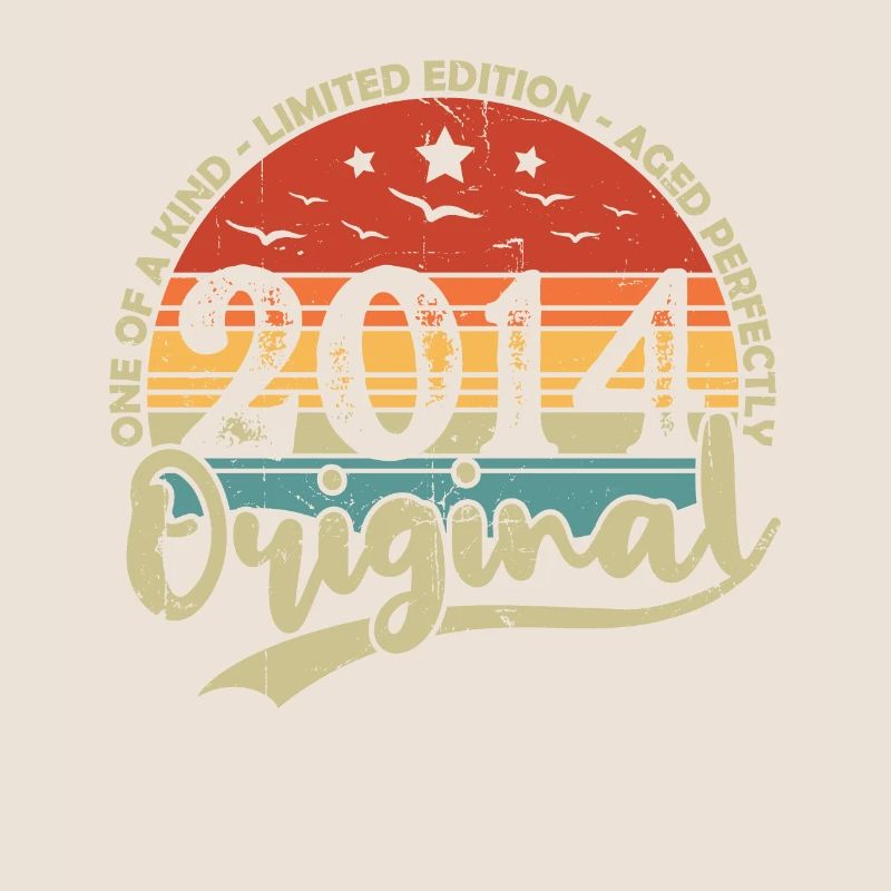Original 2014 Vintage Retro Jubiläumsgeschenk