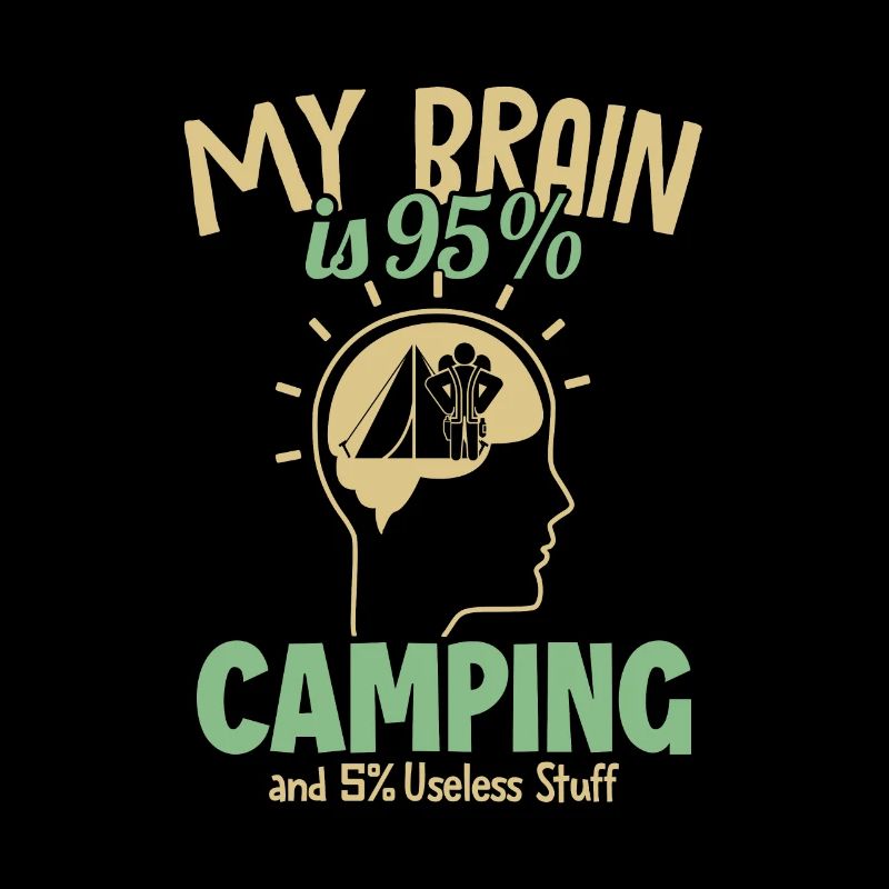 My Brain is 95% Camping Campingplatz Zelten