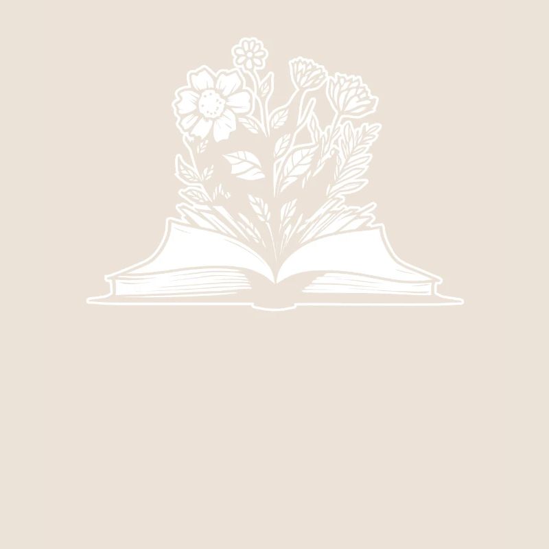 Buch Leseratte Bücherwurm Blumen