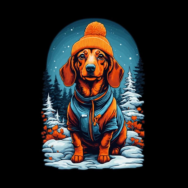 Teckel En Hiver A Teckel Heureux