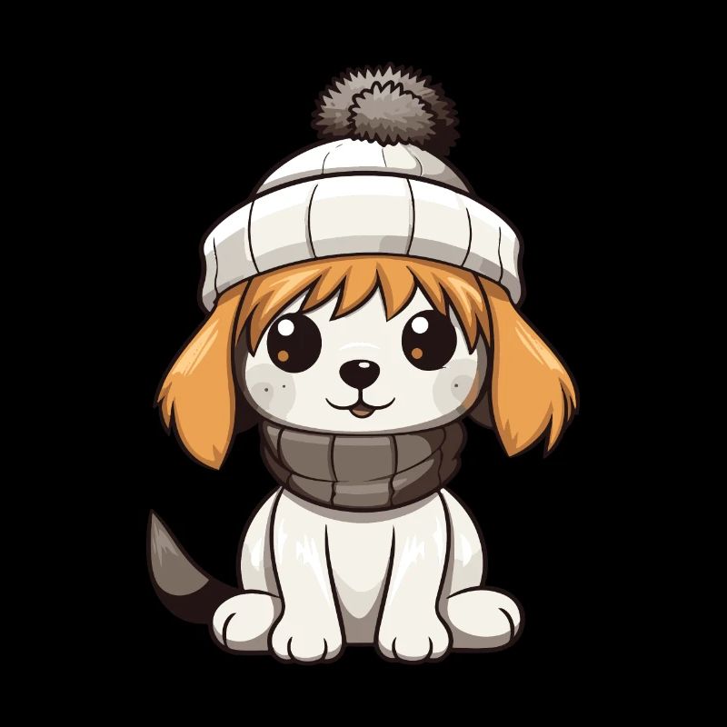 Hund Winter Comic
