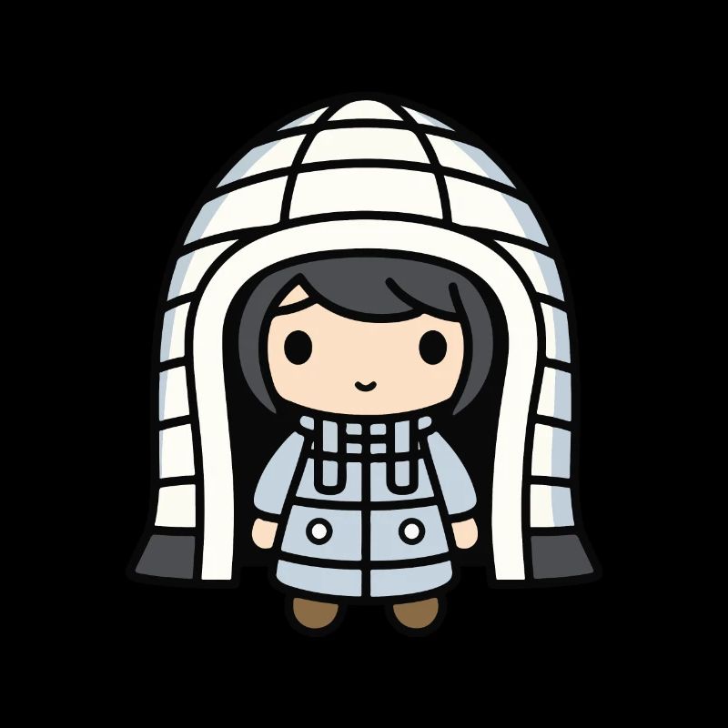 Eskimo Iglu Winter Comic