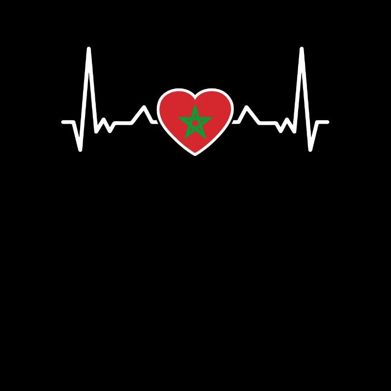 Morocco Heartbeat Moroccan Flag Moroccan