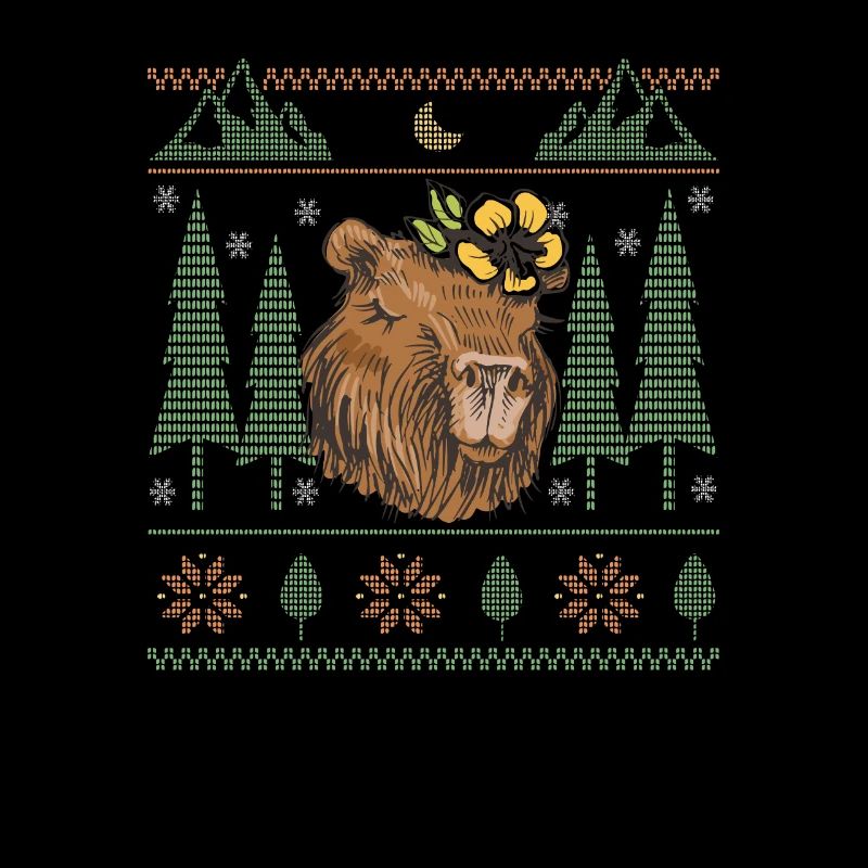 Capybara Neige Noël Capybara Hiver