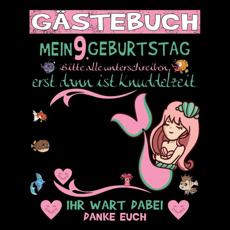 9. Geburtstag Mädchen & Junge Gästebuch