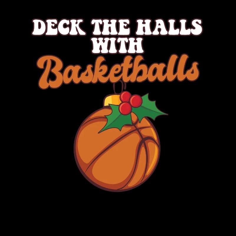 Deck The Halls With Basketball Player Coach