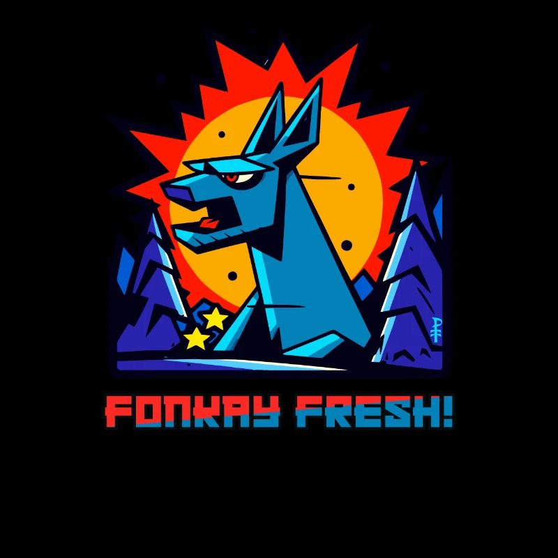 Une créature des bois fraîche et funky de style dessin animé