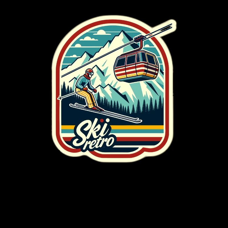 Retro Ski - Lustiger Ski Retro