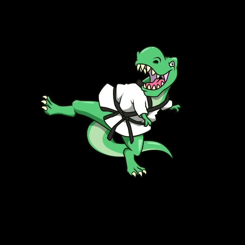 Cartoon TREX does Hapkido