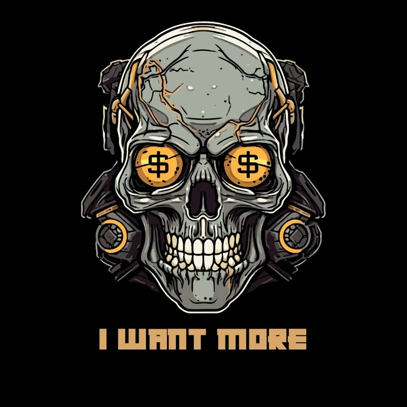 Crâne de cyborg cupide