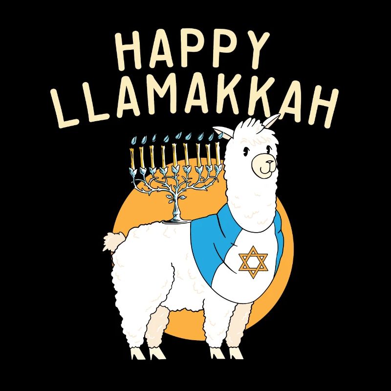 Juif Hanoukka Joyeux Llamakkah Chrismukkah Lama