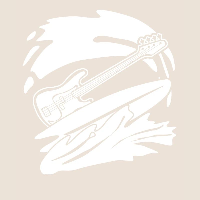 Surf Guitare Basse avec Planche de Surf