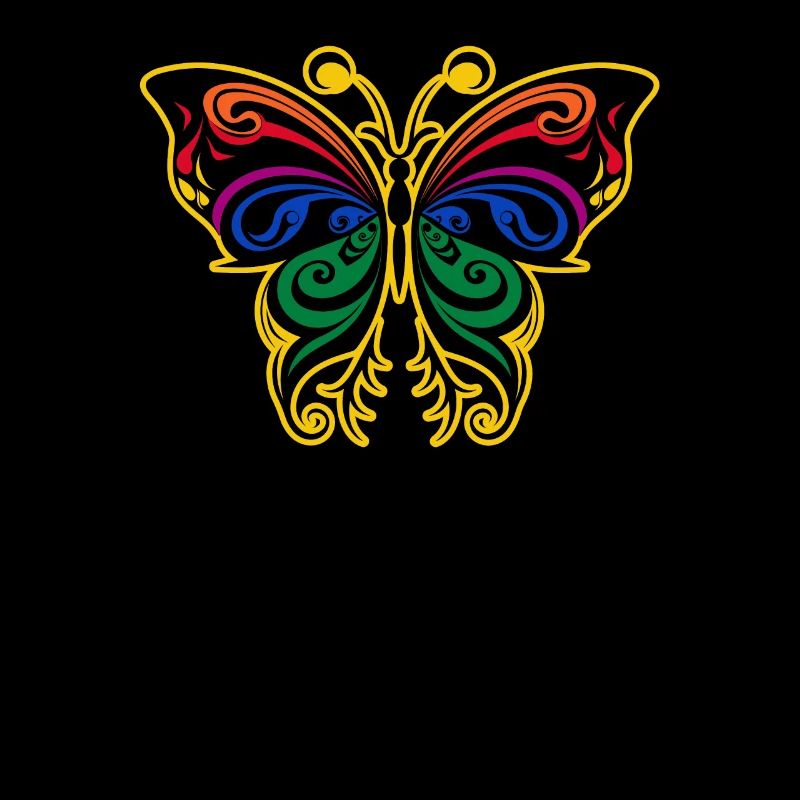 Papillon Arc-en-ciel Tribal Papillon