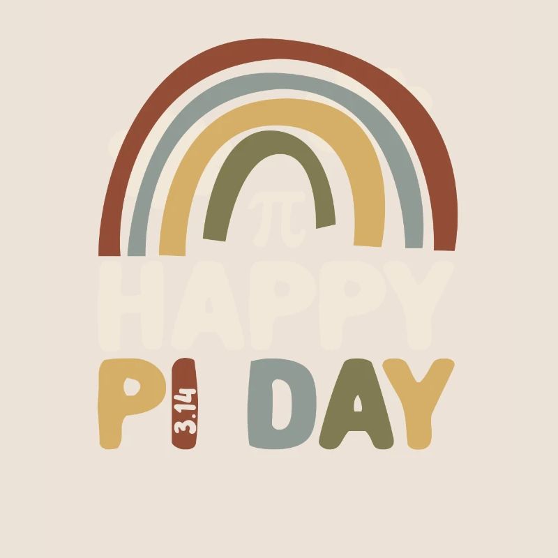 BOHO arc-en-ciel Happy Pi Day 3.14 Math Geek Enseigner